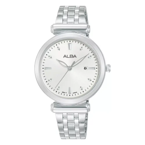 547346-01 Alba 32mm Fashion Watch for Women, Analog, Stainless steel Band, AH7CQ9X1- Silver