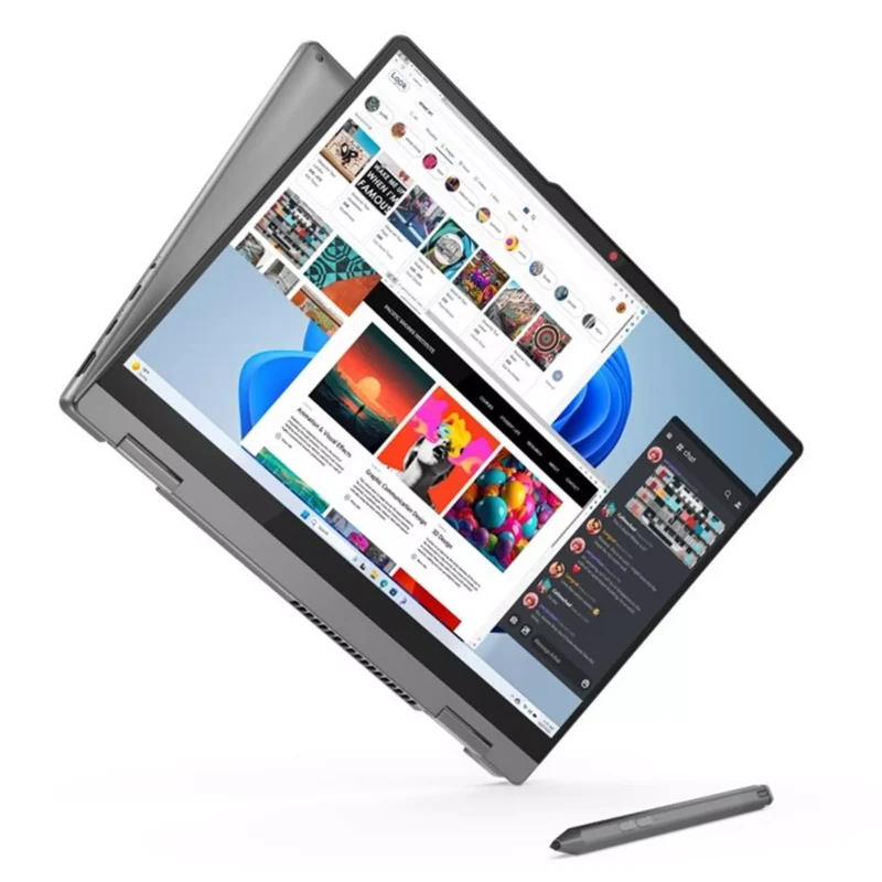 550635-02 Lenovo IdeaPad 5 2-in-1 Convertible Laptop, Intel Core i7-13620H, 512GB SSD, 16GB RAM, 14inch OLED, Integrated Intel UHD Graphics, Windows 11 Home, 83KX002RAX - Luna Grey