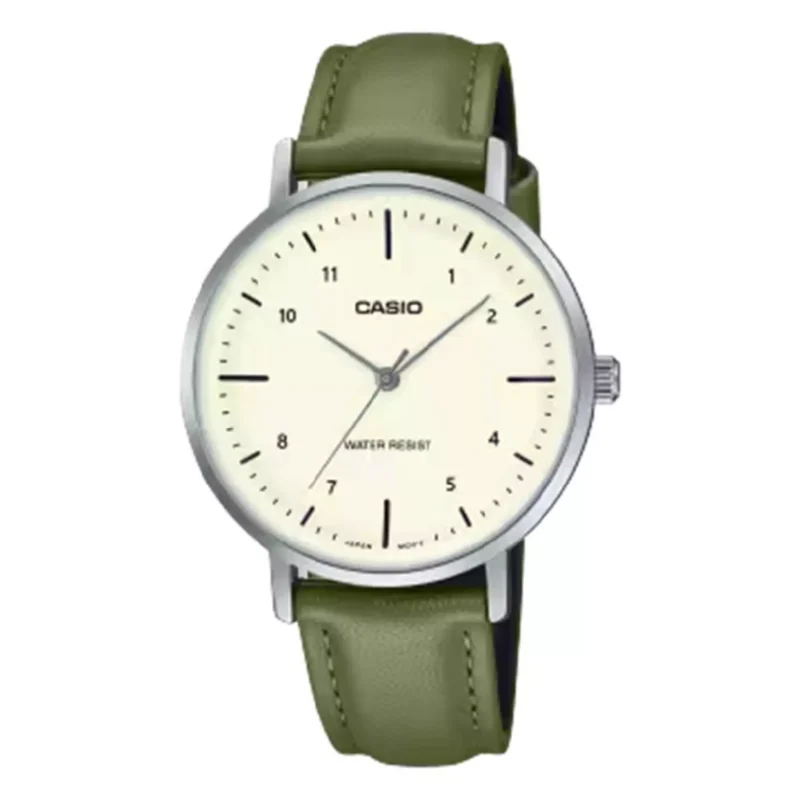 Casio 40mm Ladies Analog Watch, LTP-VT03L-3BDF - Olive